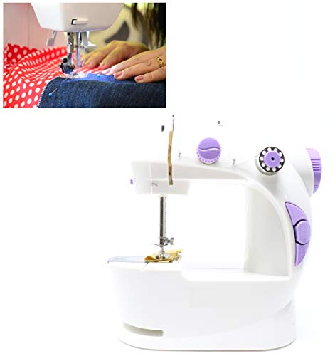 Hawkster Multi Electric Mini 4 in 1 Desktop Functional Household Sewing Machine for Home, Sewing Machine for Home Tailoring,Sewing Machine for Hand use,Mini Sewing Machine for Home,Mini Sewing Machine