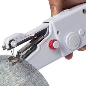 YOZONKY Sewing Machine Electric Handheld Sewing Machine Mini Handy Stitch Portable Needlework Cordless, White